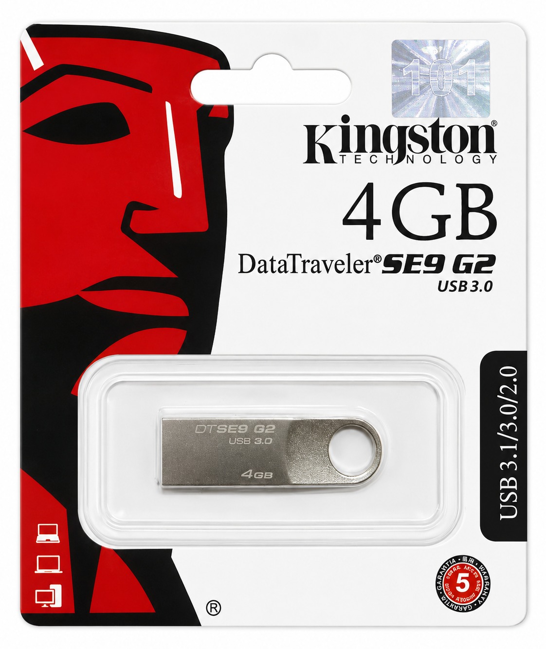 Kingston 4GB USB 3 Flash Drive – Silver